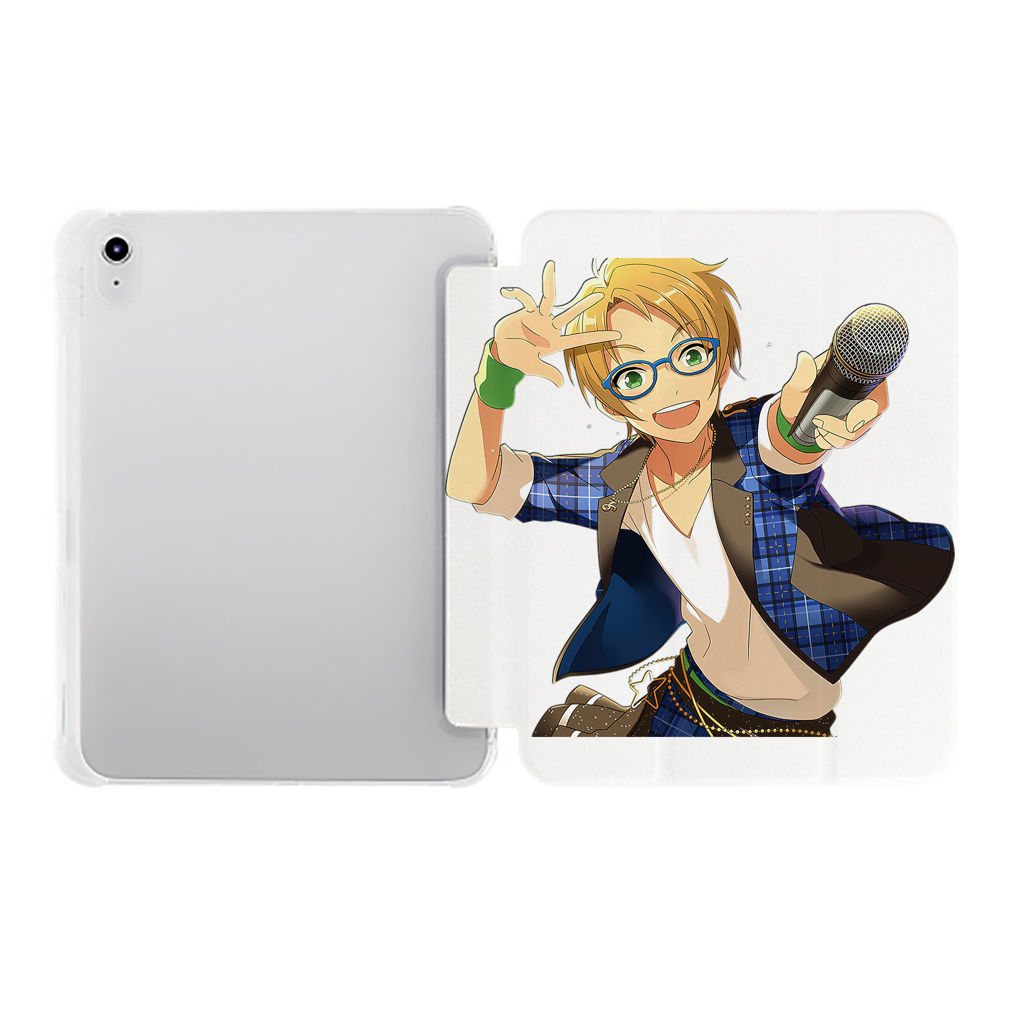 （画像用） あんさんぶるスターズ! Ensemble Stars IPad ケース ペン収納付き 三つ折りスタンド PUレザー×シリコン 対応機種9.5/10.5/10.9インチ